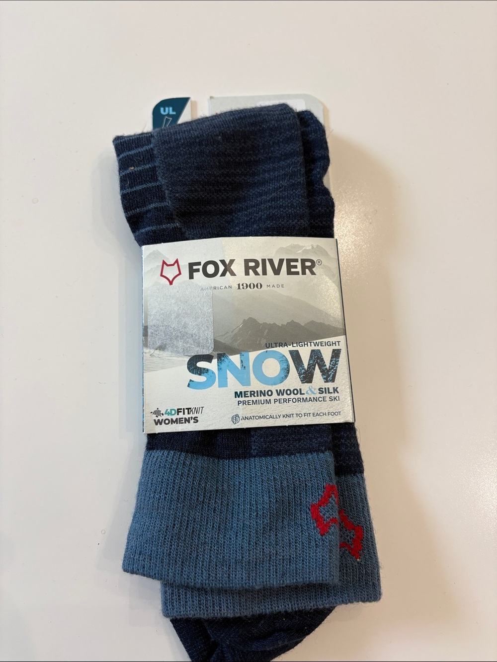 Fox River Snow Merino Wool & Silk Women's Ski Socks Size S